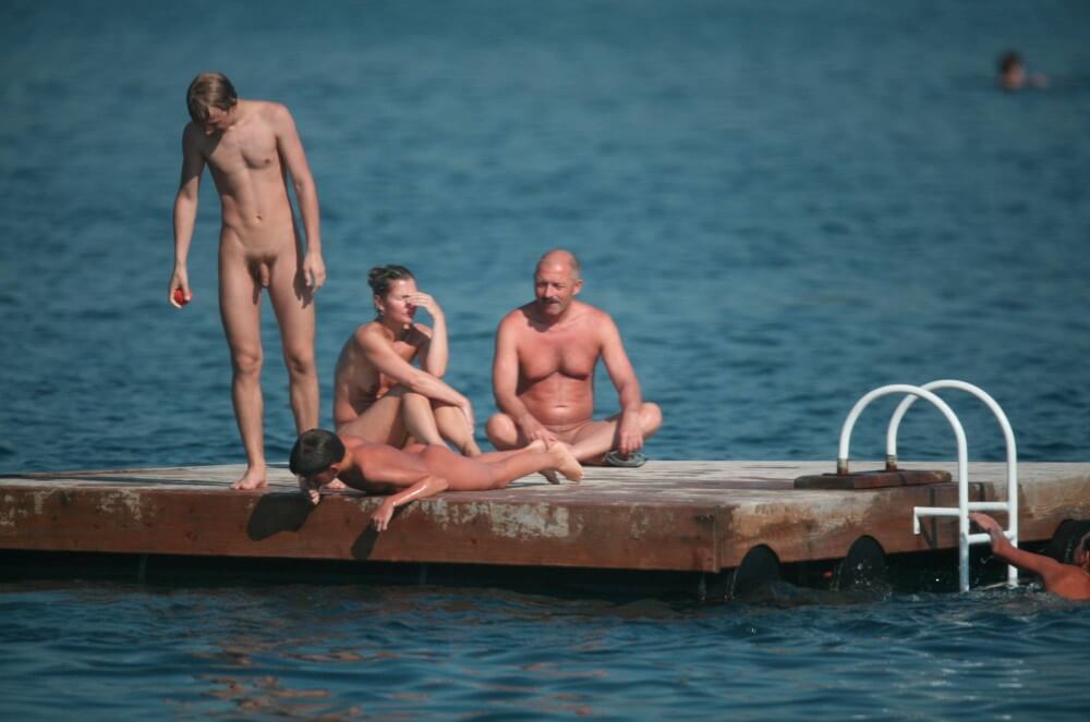 Naturist Family Water Slab pics - nudism in the world