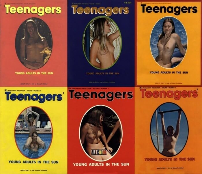 Teenagers magazines: Young adults in the sun - nudism in the world